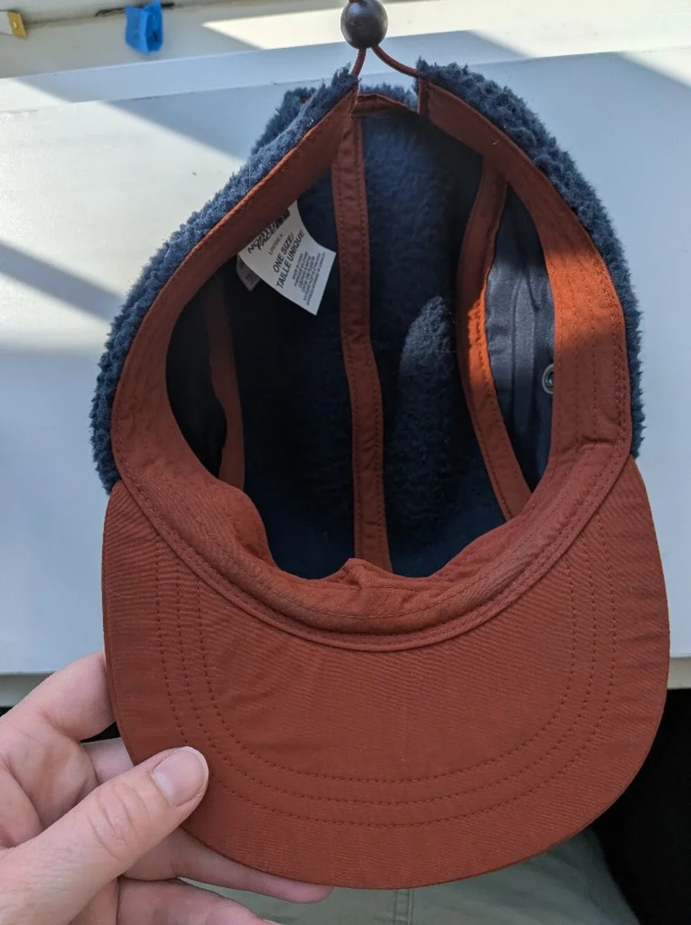 The North Face High-Pile Fleece 5-Panel Hat | Camper Cap Navy Rust
